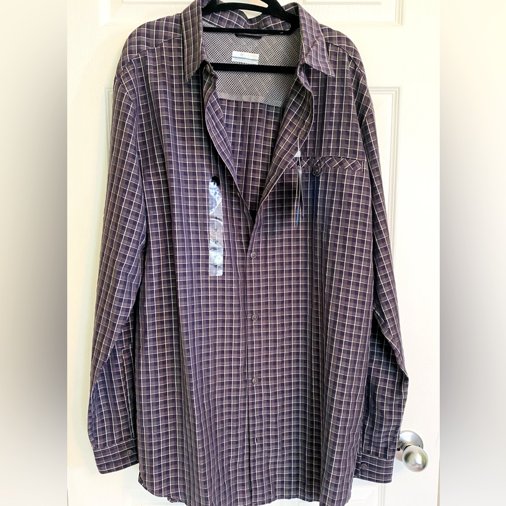 Columbia Men's Casual Button Down Shirt -Plaid